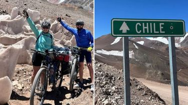 La travesía inolvidable de Paula y Alexis: su primer cruce de Los Andes en bicicleta