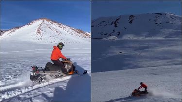 Esta postal de nieve de hace un mes, ya no se ve en Calingasta. Esperan por más nevadas.