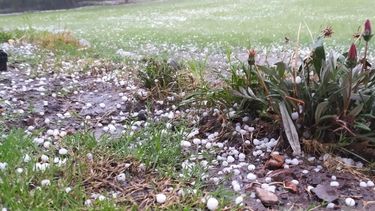 El temporal llegó a Pocito con lluvia y granizo