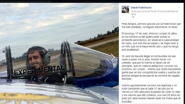 Veinticinco chicos volarán gratis en homenaje a Antonio Falistocco