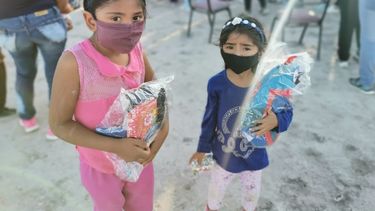 Los niños de una comunidad aborigen sanjuanina fueron sorprendidos por los Reyes Magos