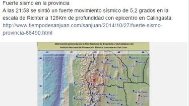 Fuerte sismo en la provincia
