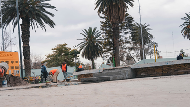 En medio de obras de remodelación eliminarán la fuente de la plaza La Libertad, en el corazón de Pocito.