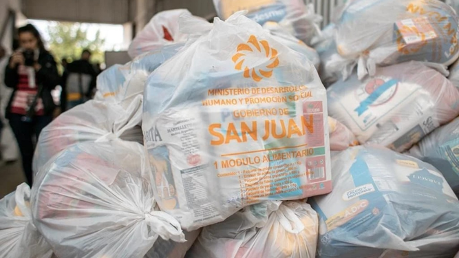 Desarrollo Humano entrega por mes más de 80.000 módulos alimentarios a sanjuaninos