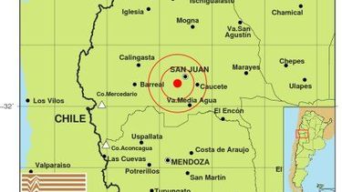 El INPRES corrigió los datos: el sismo fue de 6.5 grados
