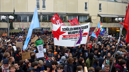 Manifestación de estudiantes en Berlín, Alemania