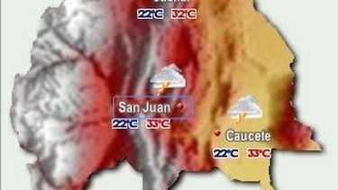 Pronostican un domingo con 33º y probabilidad de lluvias
