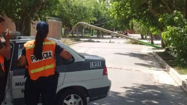 Un poste caído e incendios forestales tras el martes de viento