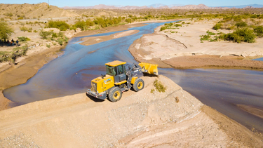 El municipio de Jáchal realizó una importante obra en el Río Jáchal.