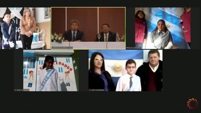 Así fue la Promesa a la Bandera de alumnos sanjuaninos con el gobernador