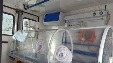 Con material reciclable, una escuela sanjuanina creó una novedosa camilla para enfermos de COVID-19