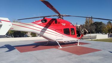 Así llegó el trabajador de Veladero que fue trasladado en helicóptero sanitario