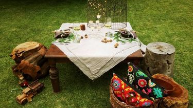 Una deco natural para una mesa de fiesta