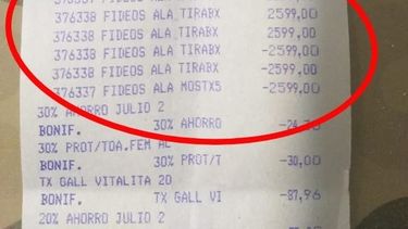 Pasó en San Juan: le quisieron cobrar $3.899 por un arroz y $2.599 por unos fideos