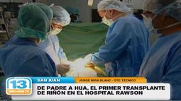 Primer trasplante de riñón en la Provincia, un éxito