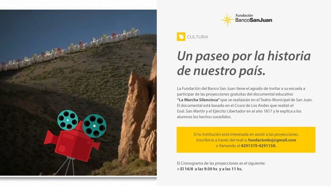 Fundación Banco San Juan presenta un documental sobre el Cruce para las escuelas Fundación Banco San Juan presenta un documental sobre el Cruce para las escuelas
