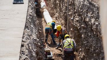 La obra cloacal en Rivadavia es una de las más importantes que se están desarrollando.