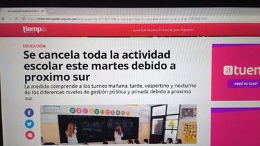 Otra vez usaron la portada de Tiempo de San Juan para un viral falso