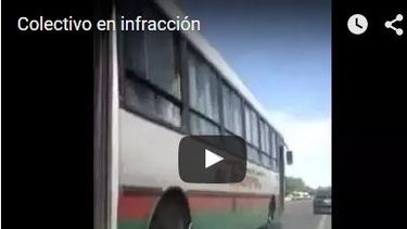 Video: otra vez susto en la ruta por un colectivo a alta velocidad