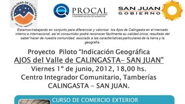 Para los calingastinos, llega un nuevo curso de Comercio Exterior