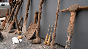 La Policía incautó elementos de excavación con lo que se pretendía hacer un nuevo robo del siglo.