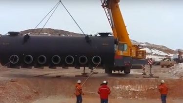 A pesar de la intensa tormenta de nieve, Barrick muestra que sigue trabajando en el valle de lixiviación de Veladero