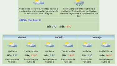 Anuncian máxima de 14 grados y viento Sur