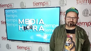 Marcelo Casiva, en el estudio de streaming de Tiempo de San Juan.