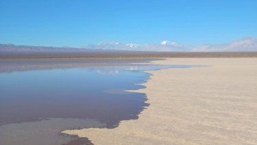 La atípica imagen que muestra hoy la Pampa del Leoncito