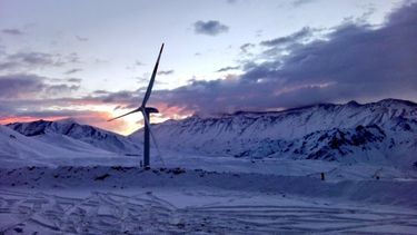 Mirá el increíble paisaje nevado de Veladero