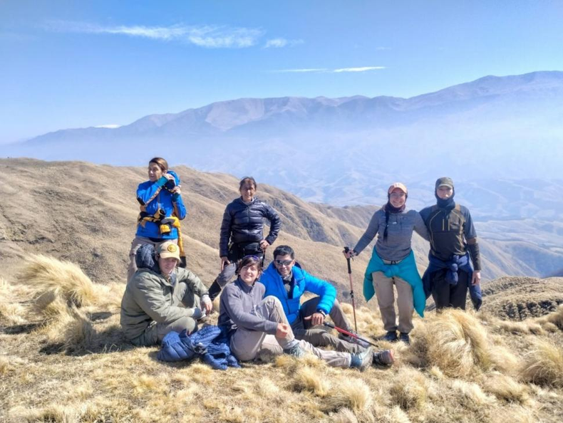 Parte del grupo del Proyecto Mercedario. Gentileza La Gaceta