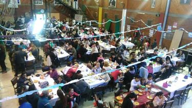 Los dirigentes barriales festejaron con locro solidario