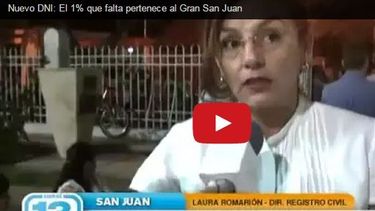 Nuevo DNI: falta el 1% y es del Gran San Juan