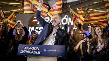 Jorge Azcón, tras ganar las elecciones de Aragón