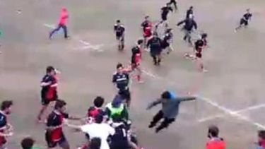 Antecedente: el video de la batalla campal entre rugbiers sanjuaninos y mendocinos