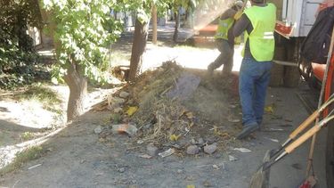 Operativo de limpieza en Caucete