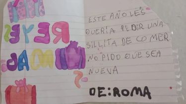 La carta de Roma con su pedido a los Reyes.