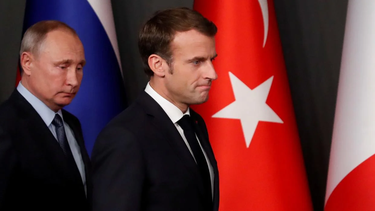 Vladimir Putin y Emmanuel Macron