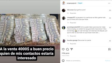 Hackearon la cuenta de Instagram de un intendente sanjuanino para estafar con la venta de dólares