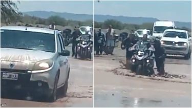 Me encanta el peligro: el video de los vehículos que pasaron los badenes con agua en la Ruta 40