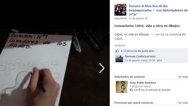 El Comandante Juan Manuel Cabot tiene su facebook