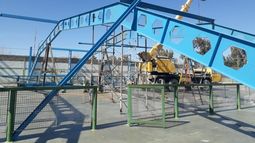 Avanza una obra que mejorará la práctica deportiva en Angaco