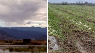 La terrible tormenta de Mendoza afectó una parte del sur de San Juan