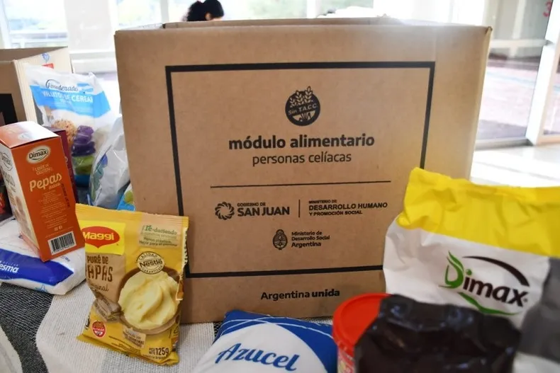 En un domicilio nuevo, comenzarán a entregar los módulos alimentarios para personas celíacas en San Juan.