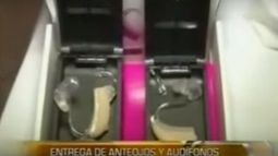Entregaron anteojos y audífonos a vecinos de Pocito