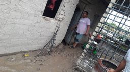 En Pocito, una familia autoevacuada por las fuertes lluvias