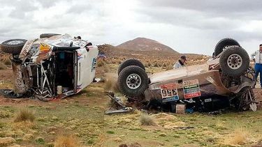 Dakar 2015: Silva y Sisterna abandonaron tras un violento vuelco