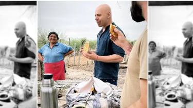 Germán Martitegui probó melón mediagüino, semitas cauceteras y la chanfaina vallista