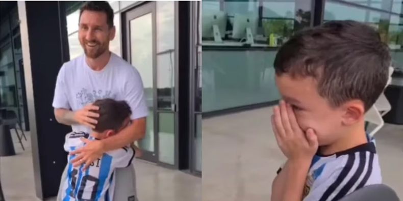 Video: un nene que realiza un tratamiento para crecer conoció a Messi y emocionó a todos