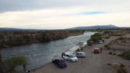 Volvió el agua al Río San Juan en la zona de calle Las Moras. Volvió el agua al Río San Juan en la zona de calle Las Moras.